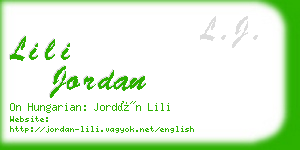 lili jordan business card